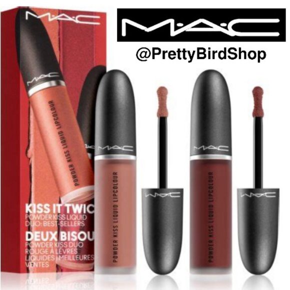 Last set! MAC Liquid Lipstick Duo MULL IT OVER & FASHION SWEETIE NIB - Picture 1 of 11